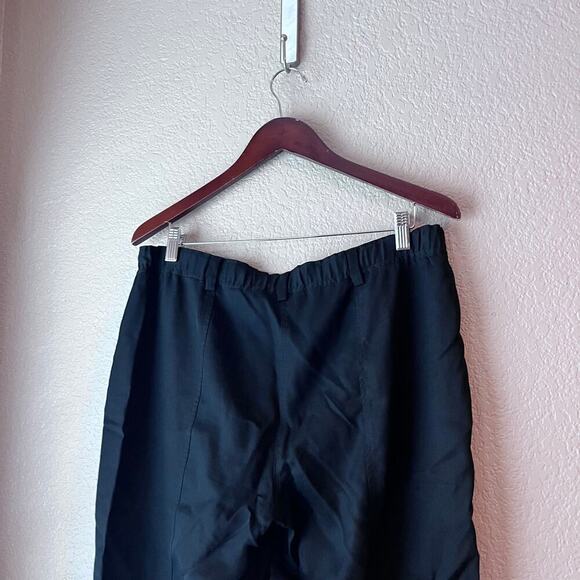 Eileen Fisher Women’s Tencel Cargo Pant Tapered Buttoned Hem Small Black Lounge - Picture 5 of 9